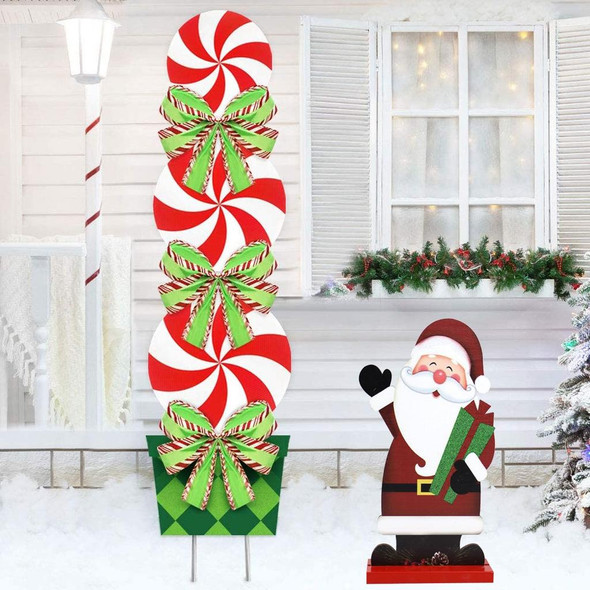 3 PCS  Christmas Festival Decorations Wooden Figure Desktop Decoration, Specification: Santa Claus Gift