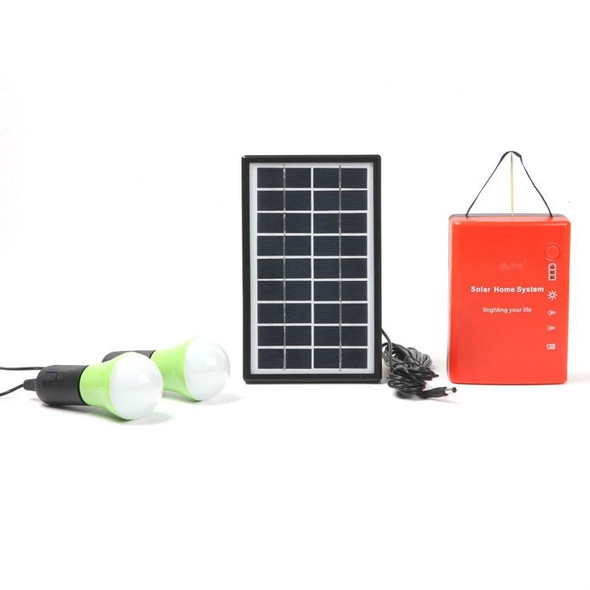 3W Solar Small System Household Multifunctional Portable Emergency Light(Red)