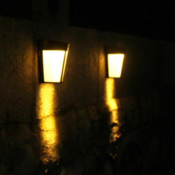Outdoor IP65 Waterproof Energy Saving Solar Powered LED Wall Lamp Security Light(Warm Light)