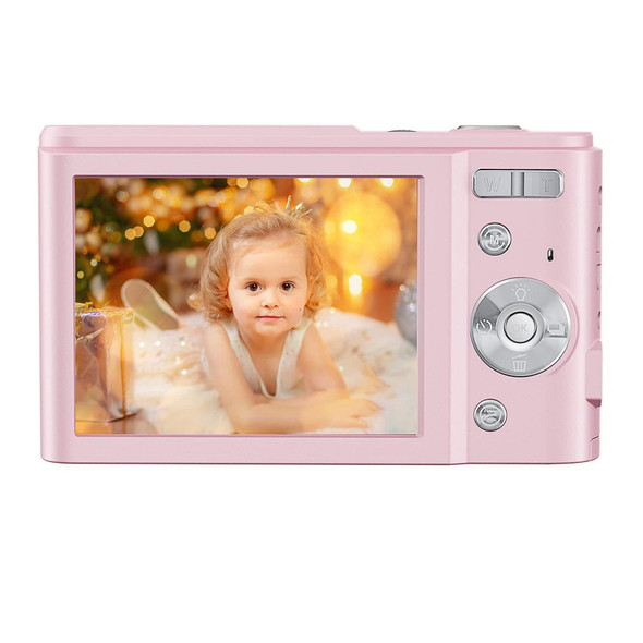 DC311 2.4 inch 36MP 16X Zoom 2.7K Full HD Digital Camera Children Card Camera, AU Plug (Pink)