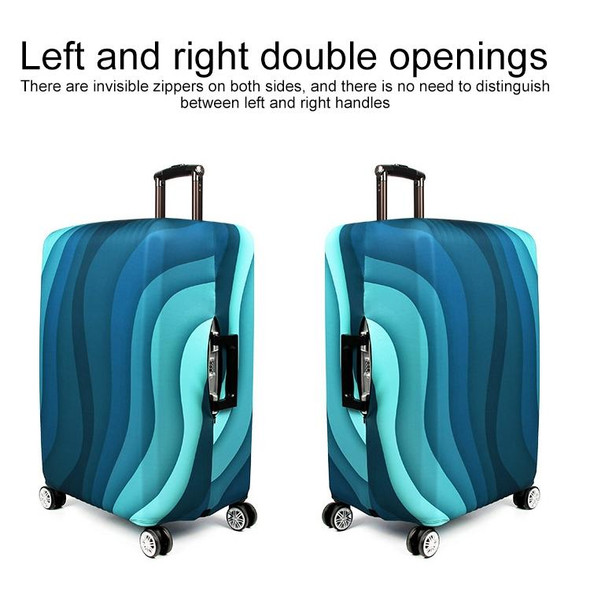 Travel Abrasion-resistant Elastic Luggage Protective Cover Suitcase Dust Covers, Size:22-24 inch(Pink Ripple)