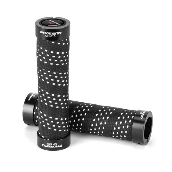 PROMEND GR-515 1 Pair Shock-absorbing Anti-skid Mountain Bike Grips Cover (Black White)