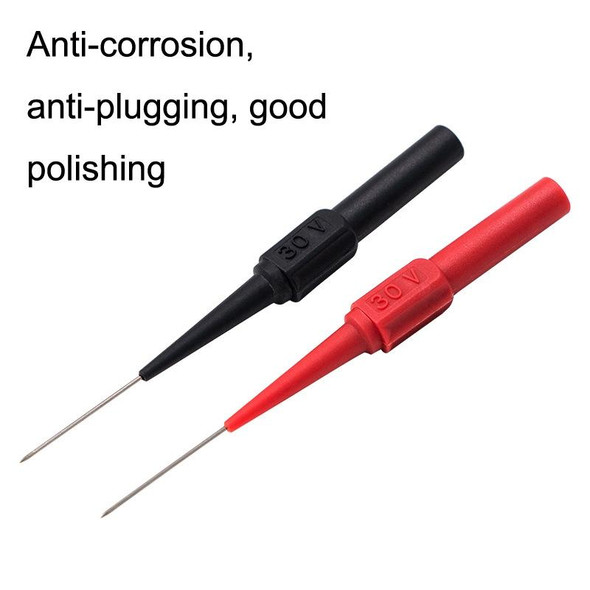 10 Pairs Coarse Probe Auto Repair Test Multimeter Pen, Color: Red + Black