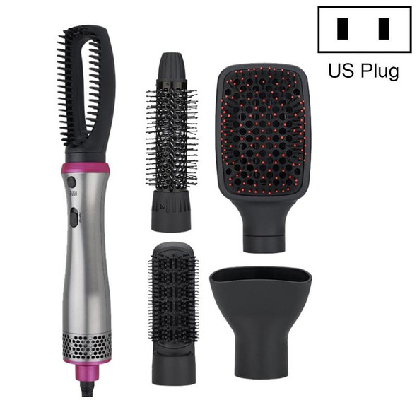 5 in 1 Curling And Straightening Hot Air Comb(US Plug 110V Gray)