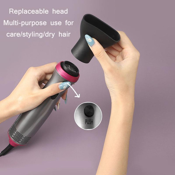 5 in 1 Curling And Straightening Hot Air Comb(US Plug 110V Gray)