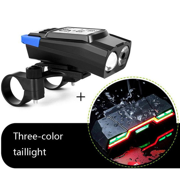 3 In 1 Wireless Bicycle Code Meter Lamp Strong Light Front Light, Colour: Blue Upgrade Floating + Tail Light