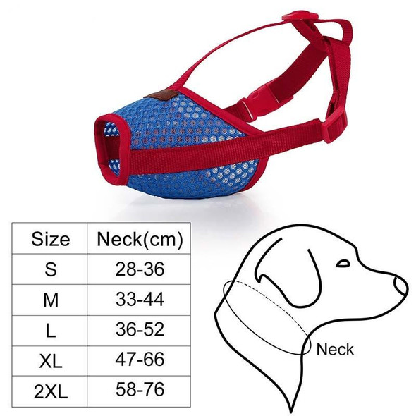 Doglemi Dog Muzzle Pet Supplies Breathable Bark Stopper Muzzle Dog Mouth Cover, Specification: XXL(Red)