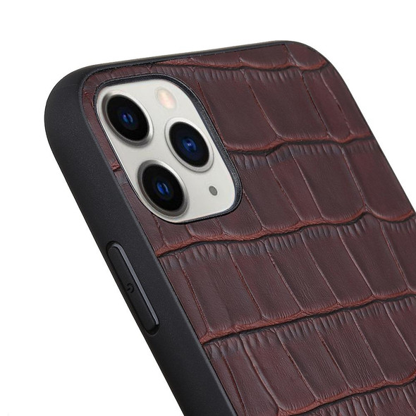 Crocodile Texture Leatherette Protective Case - iPhone 12 / 12 Pro(Black)