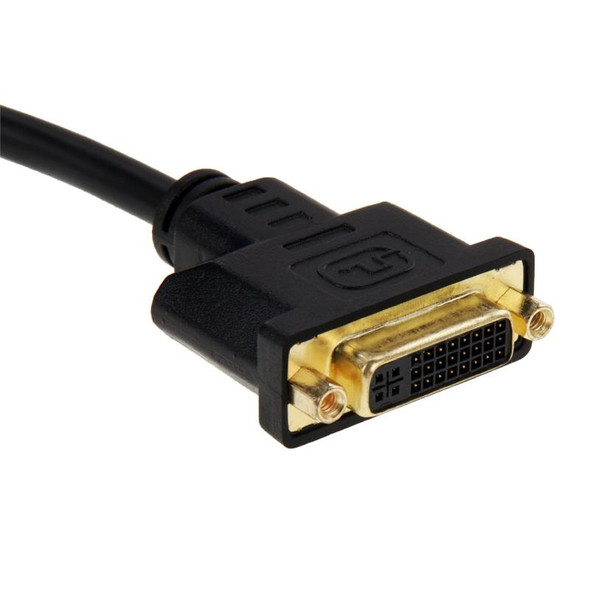 30cm HDMI Female to DVI 24+5 Pin Female Adapater Cable(Black)