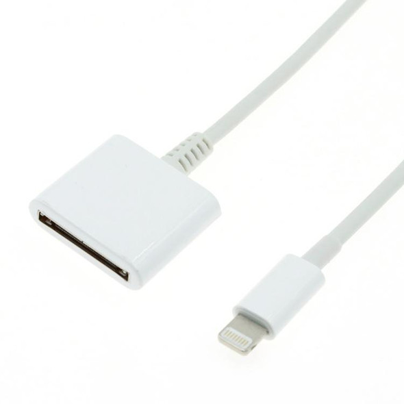 8 Pin Male to 30 Pin Female Sync Data Cable Adapter, Cable Length: 14cm(White)