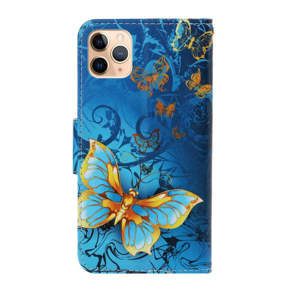 iPhone 11 Pro 3D Colored Drawing Horizontal Flip PU Leather Case with Holder & Card Slots & Wallet(Jade Butterfly)