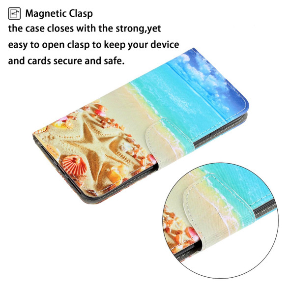 3D Colored Drawing Horizontal Flip PU Leatherette Case with Holder & Card Slots & Wallet - iPhone 12 Pro Max(Pentagram)