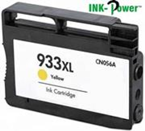 InkPower Generic Replacement for 933XL Yellow Ink Cartridge CN056AA -for use with HP OfficeJet 6100 e-Printer, HP OfficeJet 6600 e-All-in-One, HP OfficeJet 6700 Premium, HP OfficeJet 7110 wide format Printer, Retail Box