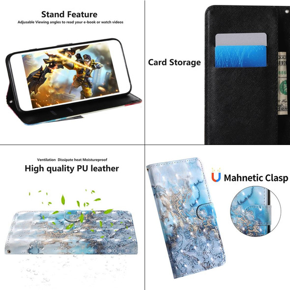 iPhone XR 3D Painting Colored Drawing Pattern Horizontal Flip TPU + PU Leather Case with Holder & Card Slots & Wallet & Lanyard(Milky Way)