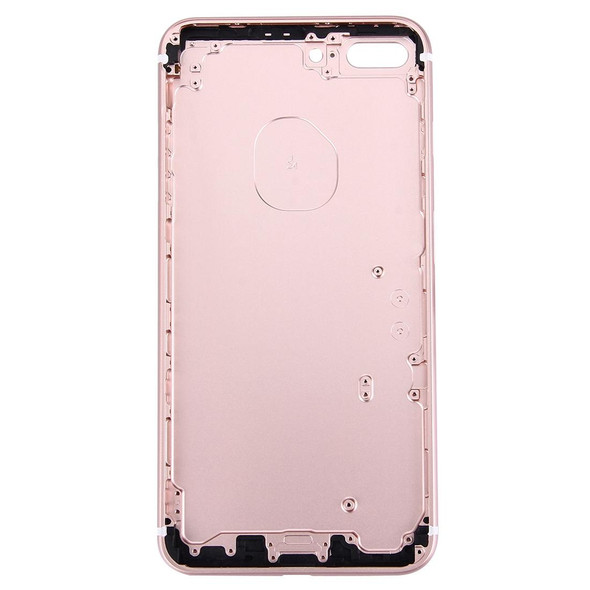 5 in 1 for iPhone 7 Plus (Back Cover + Card Tray + Volume Control Key + Power Button + Mute Switch Vibrator Key) Full Assembly Housing Cover(Rose Gold)