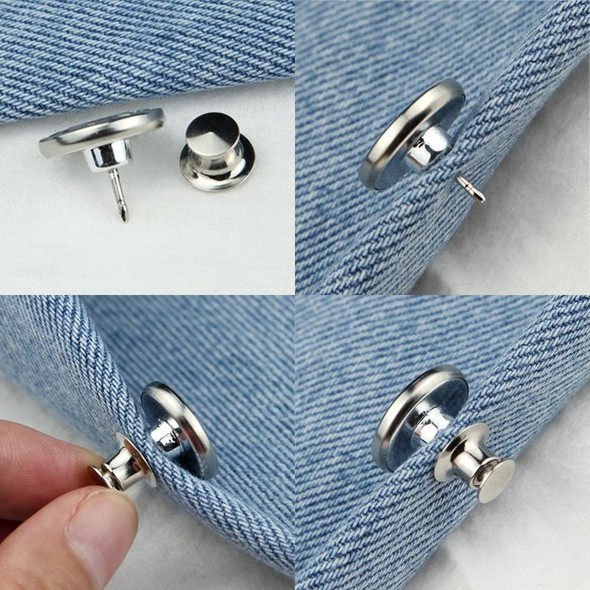 20 PCS 17mm Jeans Buttons Nail-Free Adjustable And Detachable Buttons, Colour: Style 16