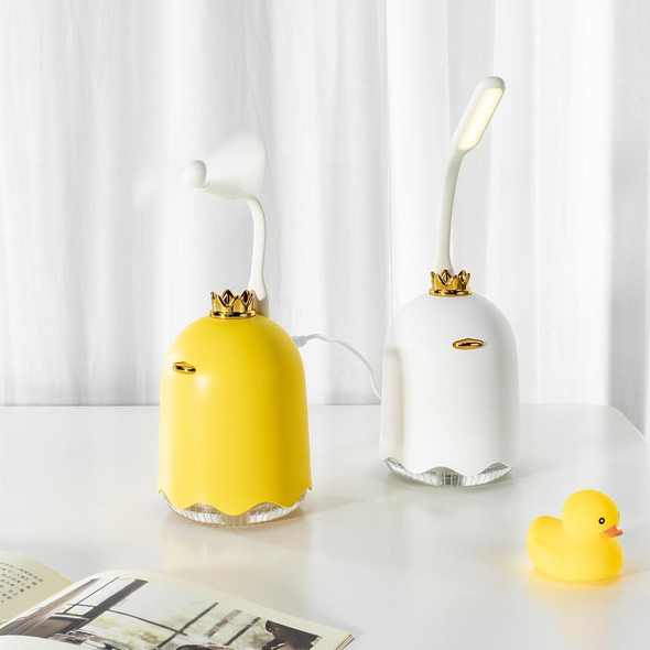 Crown Duck Style USB Ultrasonic Air Humidifier LED Light Aroma Essential Oil Diffuser(Yellow)