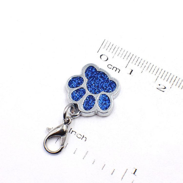 10 PCS Enamel Cat Dog  Bear Paw Prints Key Chain Jewelry Making(Pink)