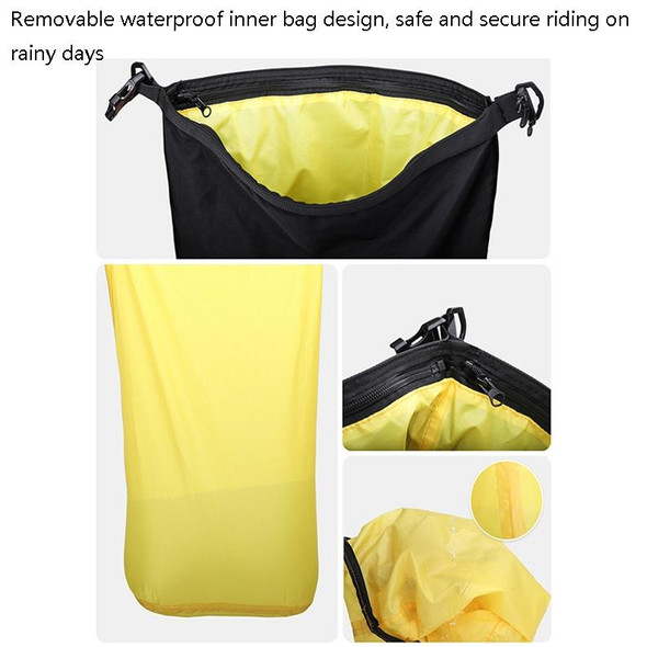 Rhinowalk Multi-Function Motorcycle Rear Seat Bag Combination Rear Shelf Pannier, Colour: Yellow 10L