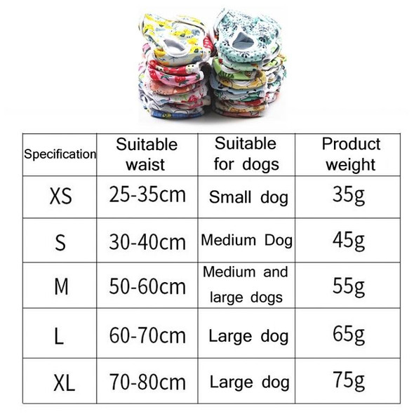 Female Dog Physiological Pants Dog Estrus Anti-Harassment Pants, Size: M(Sun Smiling Face)