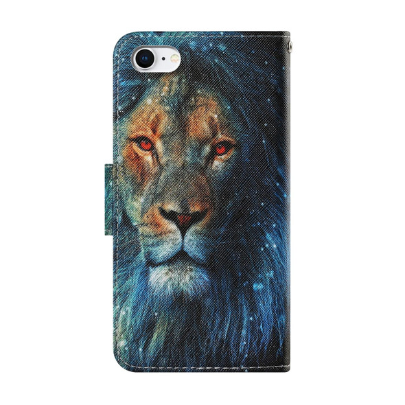 Coloured Drawing Pattern Horizontal Flip PU Leatherette Case with Holder & Card Slots & Wallet & Lanyard - iPhone 8 & 7(Lion)