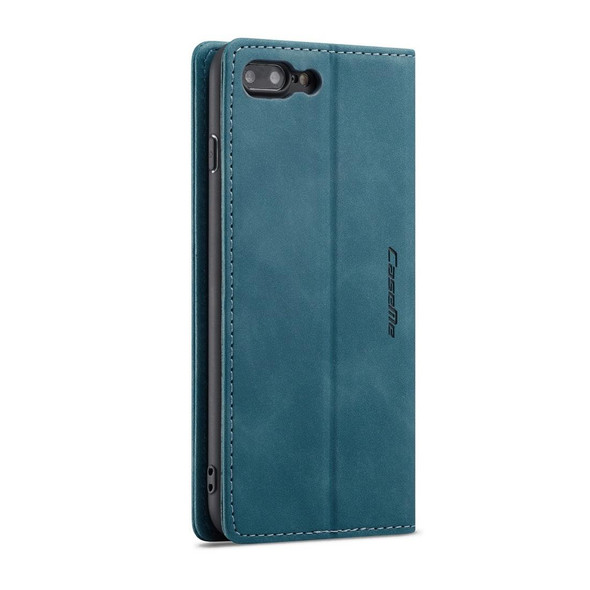CaseMe-013 Multifunctional Retro Frosted Horizontal Flip Leatherette Case for iPhone 7 Plus / 8 Plus, with Card Slot & Holder & Wallet(Blue)