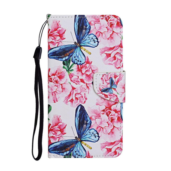 iPhone XS Max Colored Drawing Pattern Horizontal Flip Leather Case with Holder & Card Slots & Wallet(Dragonfly Flower)