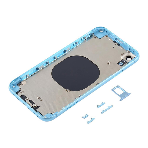 Back Housing Cover with Camera Lens & SIM Card Tray & Side Keys for iPhone XR(Blue)