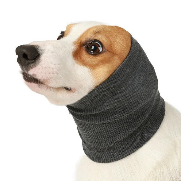 Dog Comforting Headgear Pet Scare Prevention Headscarf, Specification: L(Grey)