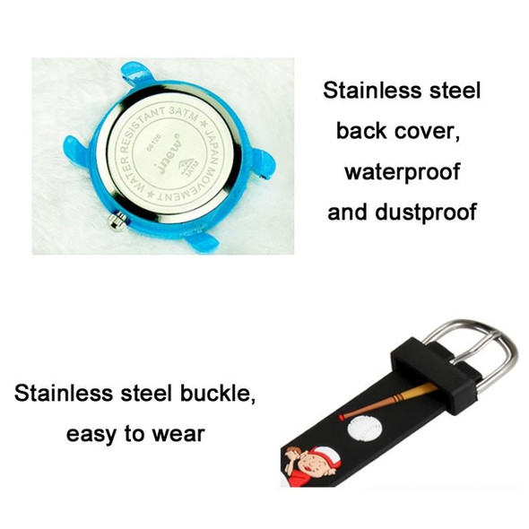 JNEW A335-86131 Children Cartoon 3D Baseball Boy Silicone Strap Waterproof Quartz Watch(Blue)