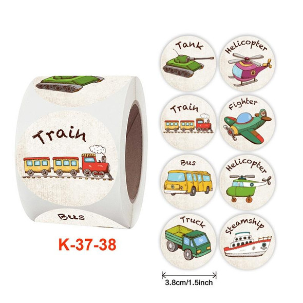 K-37-38 2 PCS Roll Children Reward Sticker Holiday Decoration Label, Size: 3.8cm / 1.5inch