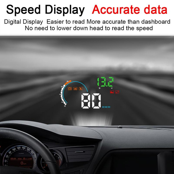 Q5 GPS 4 inch Vehicle-mounted Head Up Display Security System, Support Running Speed & Direction & Distance / Driving Kilometres /