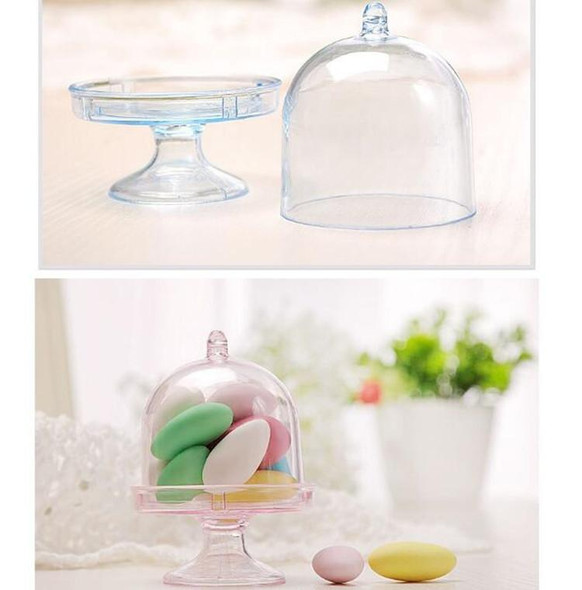 12 PCS Creative Plastic Small Candy Box Transparent Lampshade Mini Food Play Tray Shaped Candy Box Toy(Transparent)
