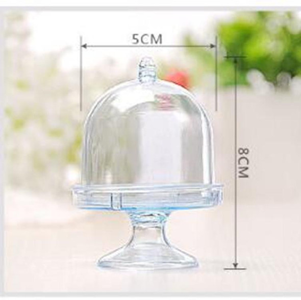 12 PCS Creative Plastic Small Candy Box Transparent Lampshade Mini Food Play Tray Shaped Candy Box Toy(Transparent)