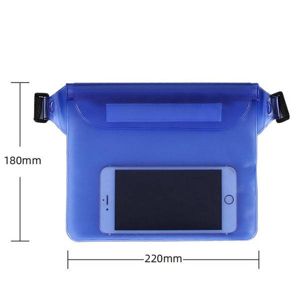 10 PCS Outdoor Beach Mobile Phone Waterproof Bag Three-Layer Sealed PVC Storage Waterproof Waist Bag(Purple)