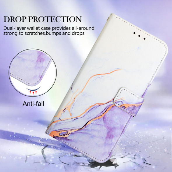 Google Pixel 6a PT003 Marble Pattern Flip Leather Phone Case(LS006)