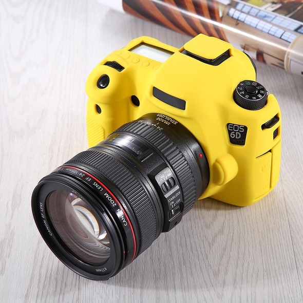 PULUZ Soft Silicone Protective Case for Canon EOS 6D(Yellow)