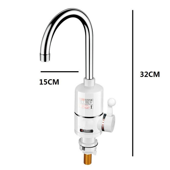 Digital Display Electric Heating Faucet Instant Hot Water Heater CN Plug Lamp Display Elbow With Leakage Protection
