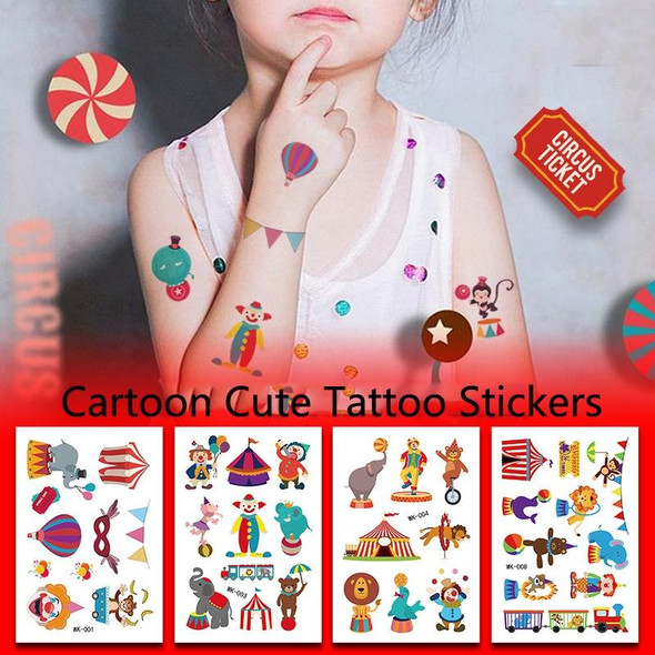 30 PCS Cartoon Cute Tattoo Stickers Children Amusement Park Stickers(WK-001)