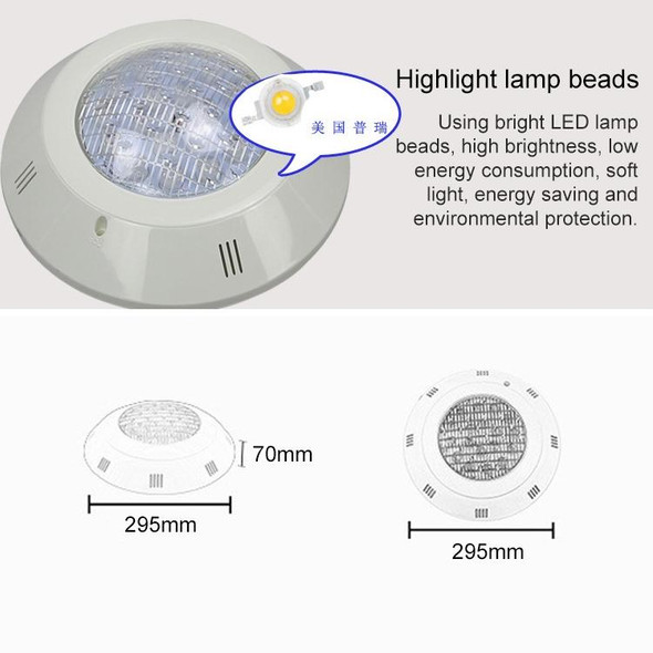 Swimming Pool ABS Wall Lamp LED Underwater Light, Power:15W(White)
