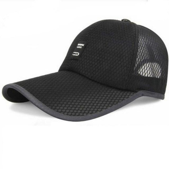 Outdoor Quick-drying Mesh Breathable Baseball Cap for Men(Black)