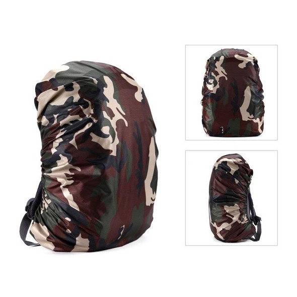 Waterproof Dustproof Backpack Rain Cover Portable Ultralight Outdoor Tools Hiking Protective Cover 80L(Camouflage)