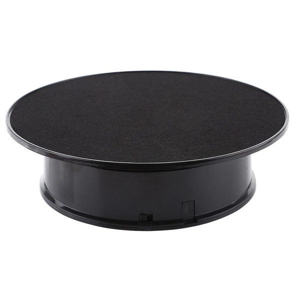 20cm 360 Degree Electric Rotating Turntable Display Stand Photography Video Shooting Props Turntable, Max Load 1.5kg, Powered by Battery(Black)