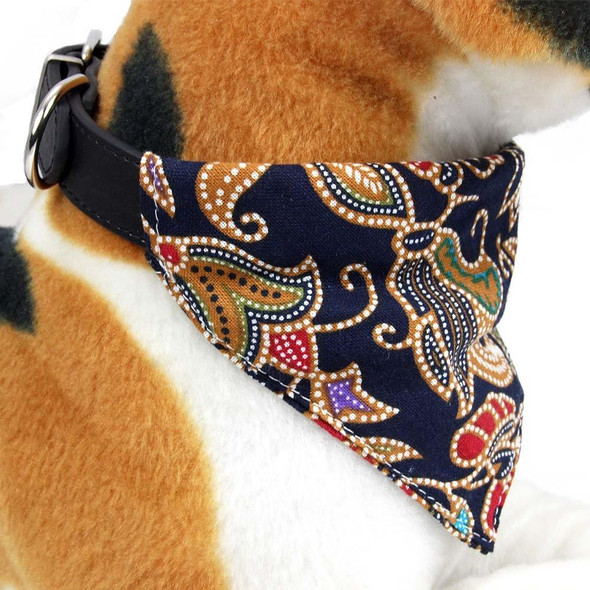 5 PCS Cotton Pet Bib Cat Headband Dog Saliva Towel, Size:XS(Blue)