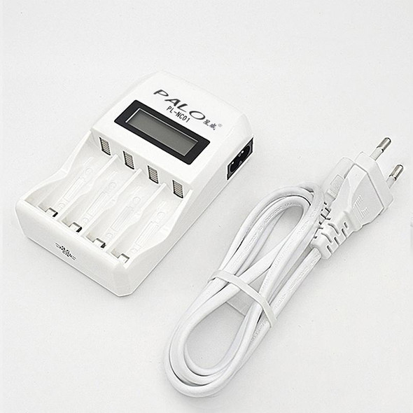 4 Slots Smart Intelligent Battery Charger with LCD Display for AA / AAA NiCd NiMh Rechargeable Batteries(EU Plug)