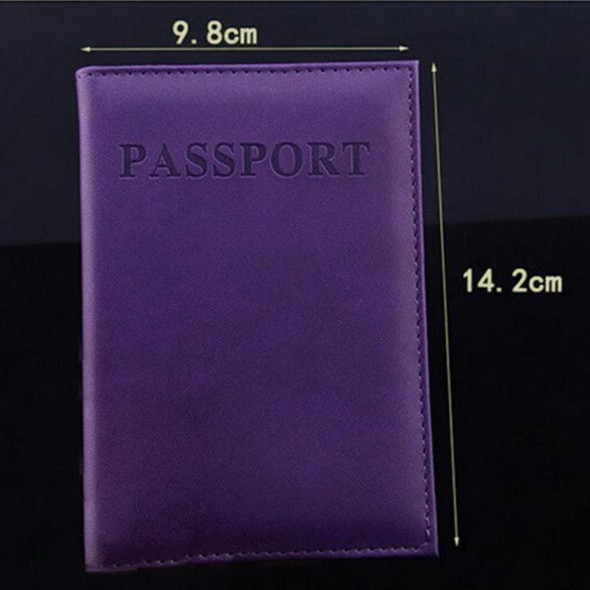 Artificial Leatherette Travel Passport Cover(yellow brown)