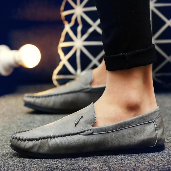 Wild Comfortable Casual Shoes Peas Shoes for Men (Color:Grey Size:39)