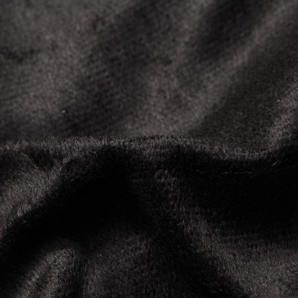 Men Plus Velvet Fashion Leather Jacket Motorcycle Coat (Color:Black Size:L)