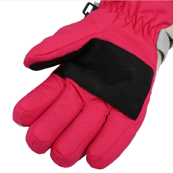 Outdoor Children Thick Warm Skiing Gloves, One Pair(Black)