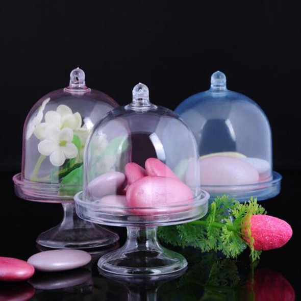 12 PCS Creative Plastic Small Candy Box Transparent Lampshade Mini Food Play Tray Shaped Candy Box Toy(Pink)